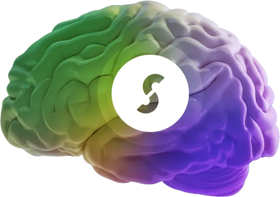 Colorful 3D Brain Graphic